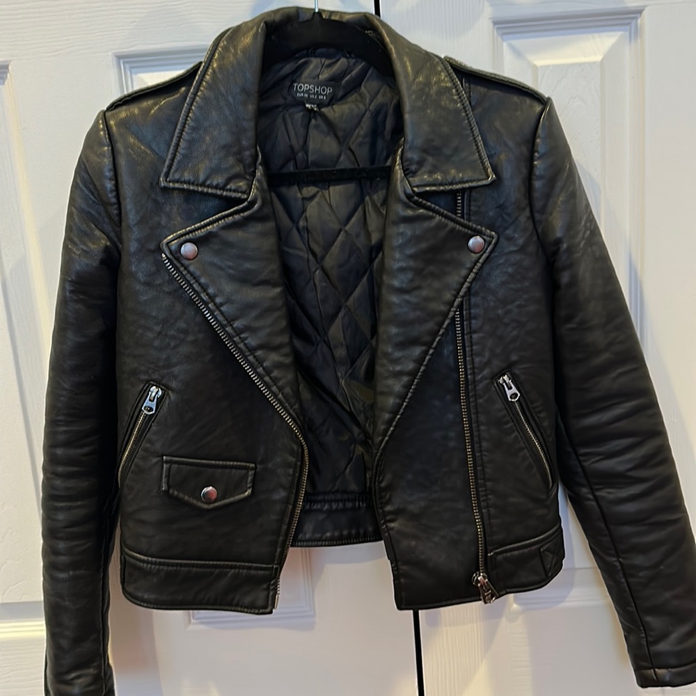 Topshop Faux Leather Jacket